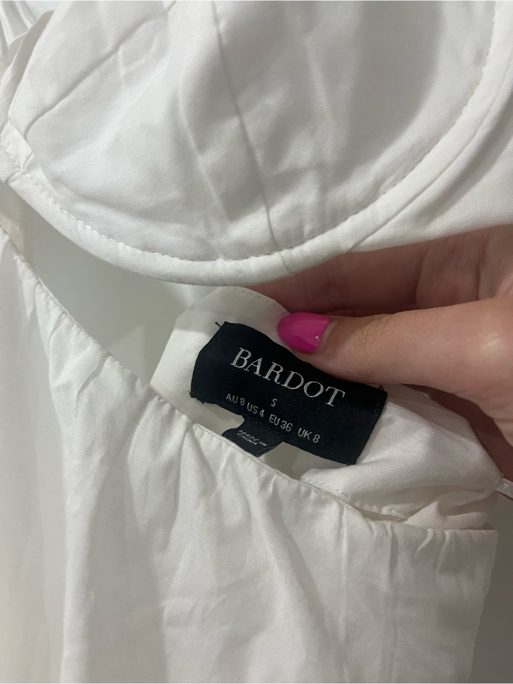 Bardot White Maxi Dress with Cutout Bodice - Picture 5 of 6